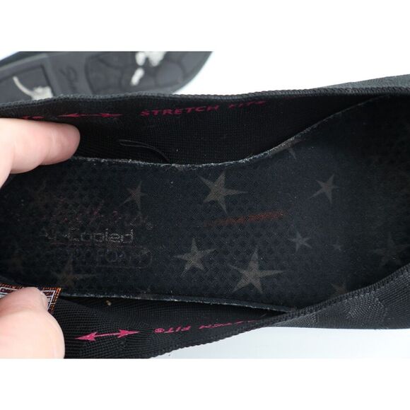 Skechers Cleo Bewitch Shoes Womens 9.5 M Ballet Flats Black Knit Fabric Comfort - Picture 6 of 9
